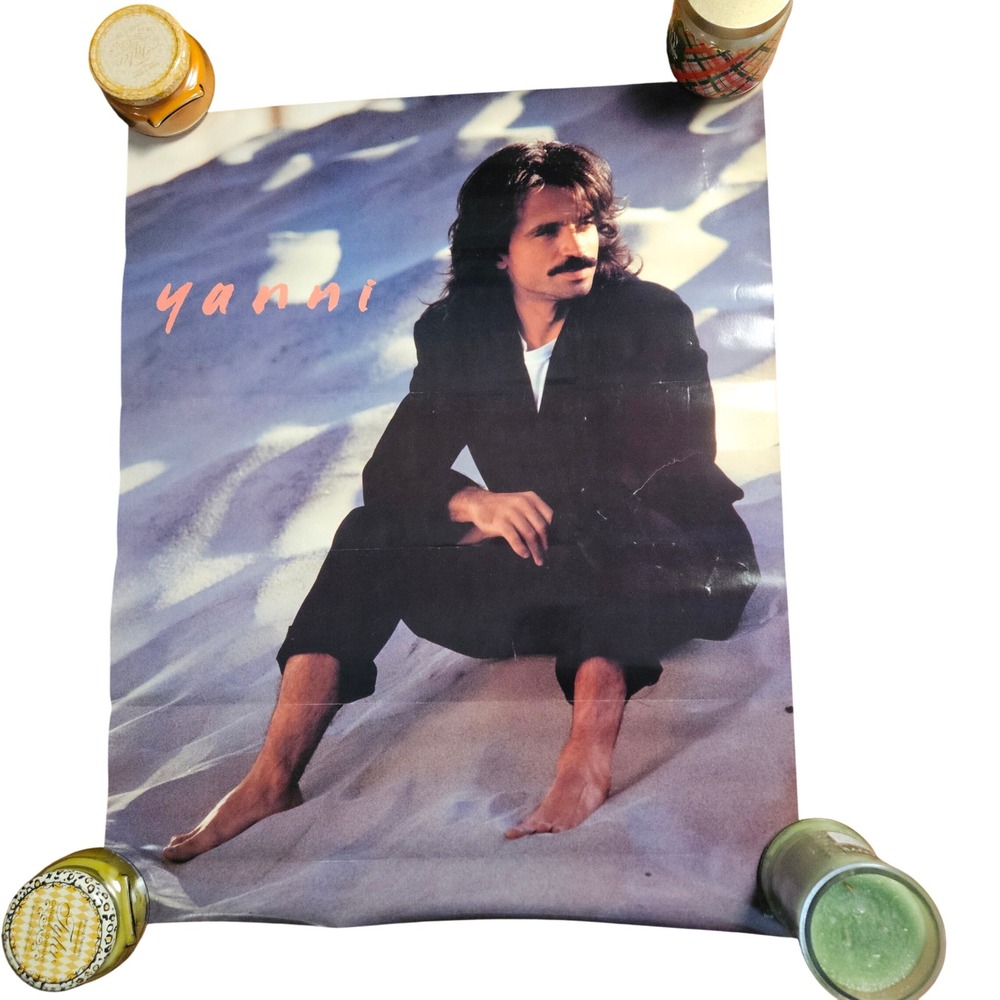 Yanni Romantic Moments VTG‎ 1983 Promo Album Poster 24x30 Private Music Records